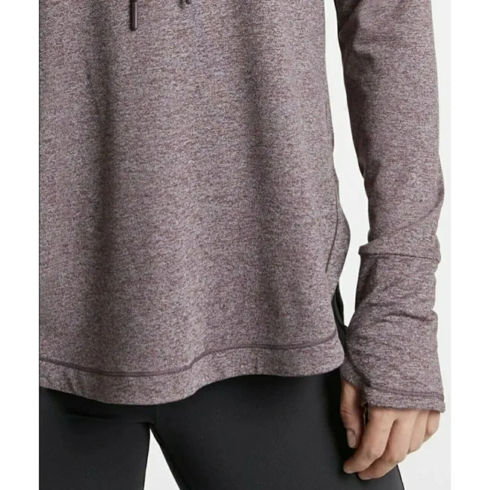 Athleta Uptempo Hoodie Sweatshirt Aubergine Heathered Purple NWT - Picture 4 of 14